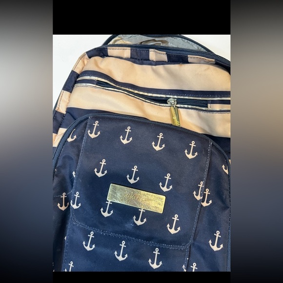 Ju-Ju-Be Legacy Be Right Back Stripe Nautical Diaper Bag Backpack - Picture 3 of 6